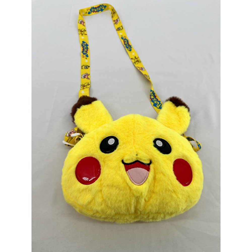 Pokemon Pikachu Plush Crossbody Bag Yellow Fuzzy Character Purse Kidcore Gift